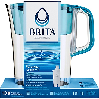 Brita&reg; 10-Cup Tahoe Pitcher in Transparent Teal. View a larger version of this product image.