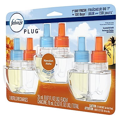 Febreze &reg; PLUG&trade; 3-Pack Hawaiian Aloha Unstoppables Scented Oil Refills. View a larger version of this product image.