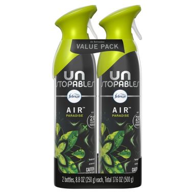 Febreze&reg; AIR&trade; Unstoppables 2-Pack Odor-Eliminating Spray Air Freshener in Paradise. View a larger version of this product image.