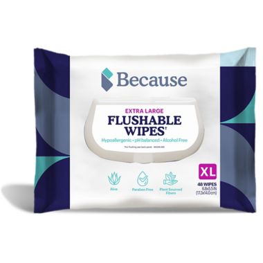 Because 48-Pack Flushable Cleansing Wipes. View a larger version of this product image.