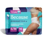 Alternate image 0 for Because 16-Pack Overnight Bladder Control Underwear in Small/Medium