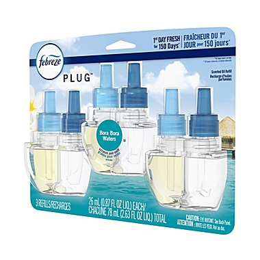 Febreze&reg; PLUG&trade; 3-Pack Bora Bora Waters Scented Oil Refills. View a larger version of this product image.