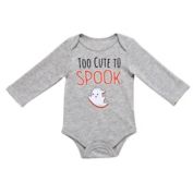 Baby Starters&reg; &quot;Too Cute to Spook&quot; Long Sleeve Bodysuit in Grey