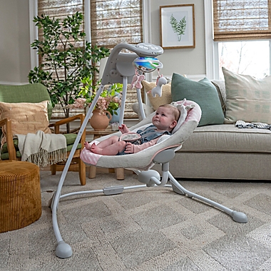 Ingenuity&trade; Inlighten Flora the Unicorn&trade; Cradling Swing. View a larger version of this product image.