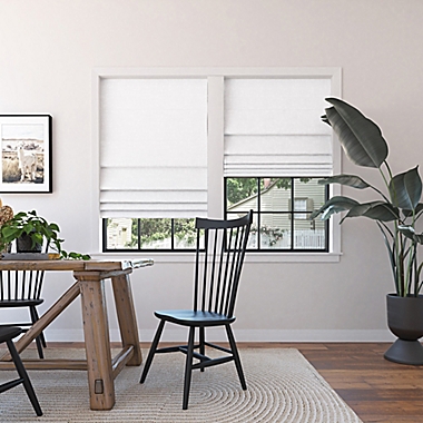 Sun Zero&reg; Somerton Total Blackout 31-Inch x 64-Inch Cordless Roman Shade in White. View a larger version of this product image.