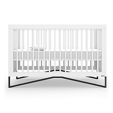 dadada&reg; Kenton 3-in-1 Convertible Crib in White/Black. View a larger version of this product image.