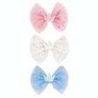 Alternate image 0 for Khristie&reg; 3-Pack Tulle Bow and Crown Hair Clips