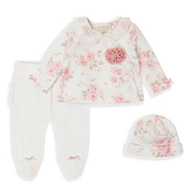 Clasix Beginnings&trade; Florial 3-Piece Top, Pant and Hat Set