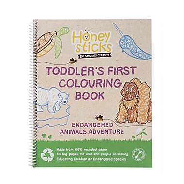 Honeysticks Toddler&#39;s First Coloring Book Endangered Species Adventure. View a larger version of this product image.