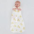 Alternate image 1 for SwaddleDesigns&reg; zzZipMe&reg; Size 6-12M Giraffes Muslin Sleep Sack in Yellow