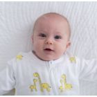 Alternate image 2 for SwaddleDesigns&reg; zzZipMe&reg; Size 6-12M Giraffes Muslin Sleep Sack in Yellow