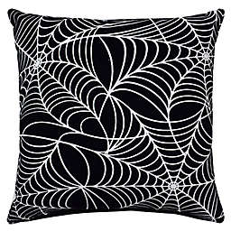 Studio 3B™ Spider Web Square Throw Pillow in Jet Set/Coconut Milk