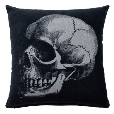 Studio 3B&trade; Skull Square Throw Pillow in Jet Set/Coconut Milk