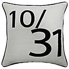 Alternate image 0 for Studio 3B&trade; 10/31 Date Square Throw Pillow in Jet Set/Coconut Milk