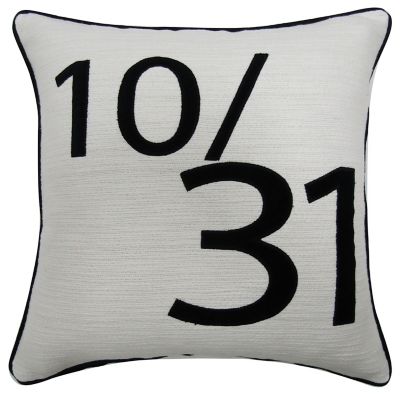 Studio 3B&trade; 10/31 Date Square Throw Pillow in Jet Set/Coconut Milk