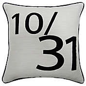 Studio 3B&trade; 10/31 Date Square Throw Pillow in Jet Set/Coconut Milk