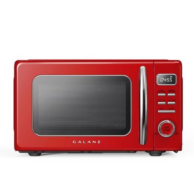 Galanz 0.7 cu. ft. Retro Countertop Microwave Oven in Red