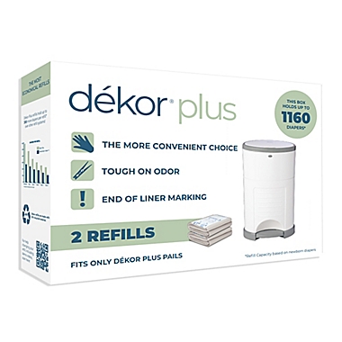 Dékor&reg; Plus Hands-Free Diaper Pail Refills (2-Pack). View a larger version of this product image.