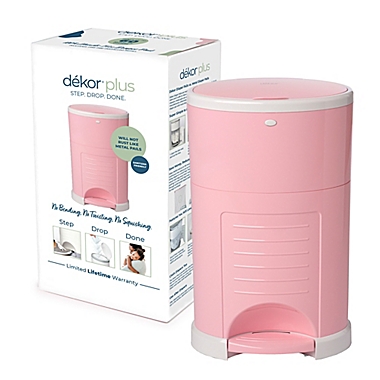 Dékor&reg; Plus Hands-Free Diaper Pail in Soft Pink. View a larger version of this product image.