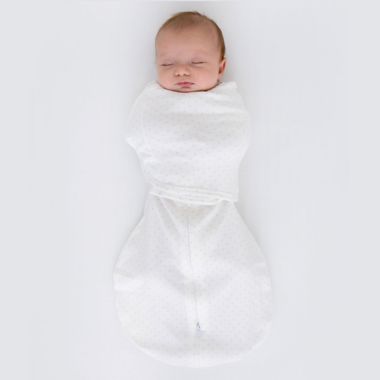 Swaddle Designs Size 0-3M Polka Dots Arms Up Half-Length Sleeves Omni Swaddle Sack Sterling. View a larger version of this product image.