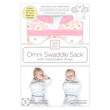 Swaddle Designs Size 0-3M Floral Arms Up Half-Length Sleeves Omni Swaddle Sack in Pink. View a larger version of this product image.