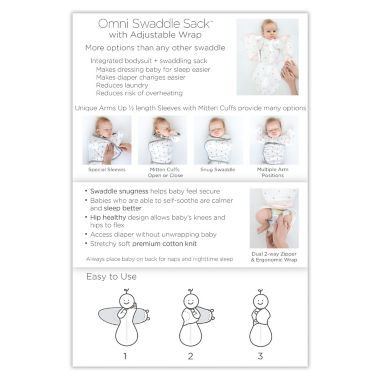 Swaddle Designs Size 0-3M Floral Arms Up Half-Length Sleeves Omni Swaddle Sack in Pink. View a larger version of this product image.