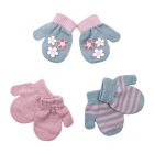Alternate image 0 for NYGB&trade; Size 12-24M 6-Piece Floral Mitten Set in Storm
