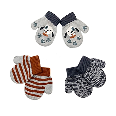 NYGB&trade; Size 12-24M 6-Piece Puppy Mitten Set in Cloud. View a larger version of this product image.
