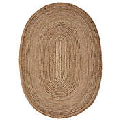 LR Home Boutique Jute Han Braided Oval Rug