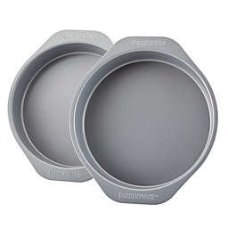 Farberware® GoldenBake Round Cake Pan Set in Grey (Set of 2)