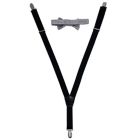 Alternate image 1 for Rising Star&trade; Size Infant/Toddler 2-Piece Polka Dot Suspender Set in Grey/Navy