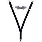 Alternate image 0 for Rising Star&trade; Size Infant/Toddler 2-Piece Polka Dot Suspender Set in Grey/Navy