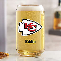 NFL Kansas City Chiefs Personalized Printed 16 oz. Beer Can Glass