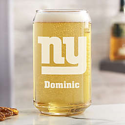 NFL New York Giants Personalized 16 oz. Beer Can Glass