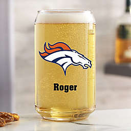 NFL Denver Broncos Personalized Printed 16 oz. Beer Can Glass