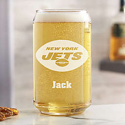 NFL New York Jets Personalized 16 oz. Beer Can Glass