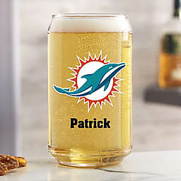 NFL Miami Dolphins Personalized Printed 16 oz. Beer Can Glass