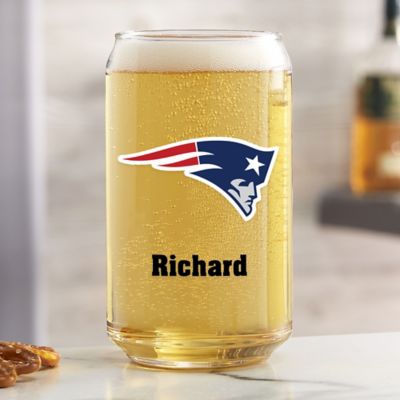 NFL New England Patriots Personalized Printed 16 oz. Beer Can Glass