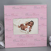 Modern Baby Girl Personalized 4-Inch x 6-Inch Horizontal Box Frame