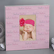 Modern Baby Girl Personalized 4-Inch x 6-Inch Vertical Box Frame
