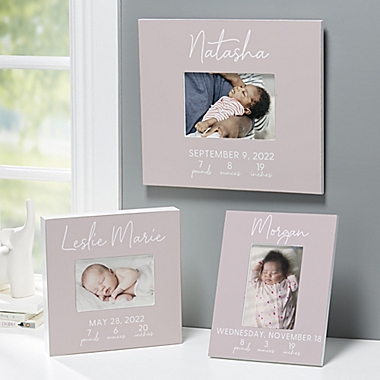 Simple and Sweet Baby Girl Personalized 4-Inch x 6-Inch Horizontal Picture Frame. View a larger version of this product image.