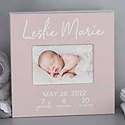 Simple and Sweet Baby Girl Personalized 4-Inch x 6-Inch Horizontal Box Frame