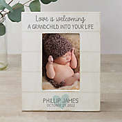 Love Is... Grandparent Personalized Vertical Shiplap Picture Frame