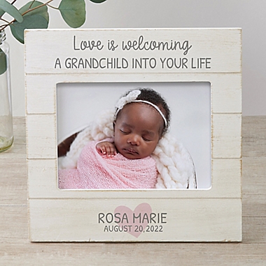 Love Is... Grandparent Personalized 5-Inch x 7-Inch Horizontal Shiplap Picture Frame. View a larger version of this product image.