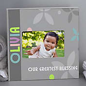 Trendy Baby Girl Personalized 4-inch x 6-inch Box Picture Frame