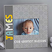 Trendy Baby Boy Personalized 4-inch x 6-inch Box Picture Frame