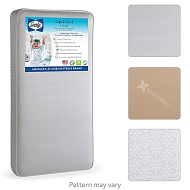 Sealy&reg; OptiCool 2-Stage Crib Mattress in Silver. View a larger version of this product image.