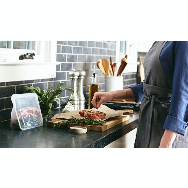 Stasher&reg; 56 oz. Stand-Up Silicone Clear Reusable Food Storage Bag. View a larger version of this product image.