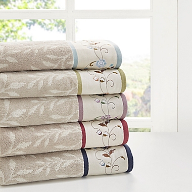 MP&reg; Serene Cotton Jacquard 6pcs Towel Set Purple. View a larger version of this product image.