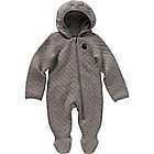Alternate image 0 for Carhartt&reg; Long Sleeve Quilted Hooded Footed Coverall in Grey